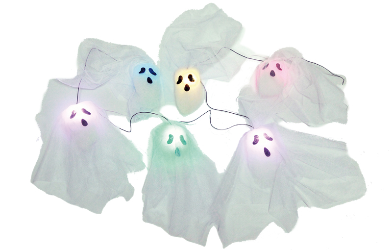 Guirnalda fantasmas con luz 170 cm.