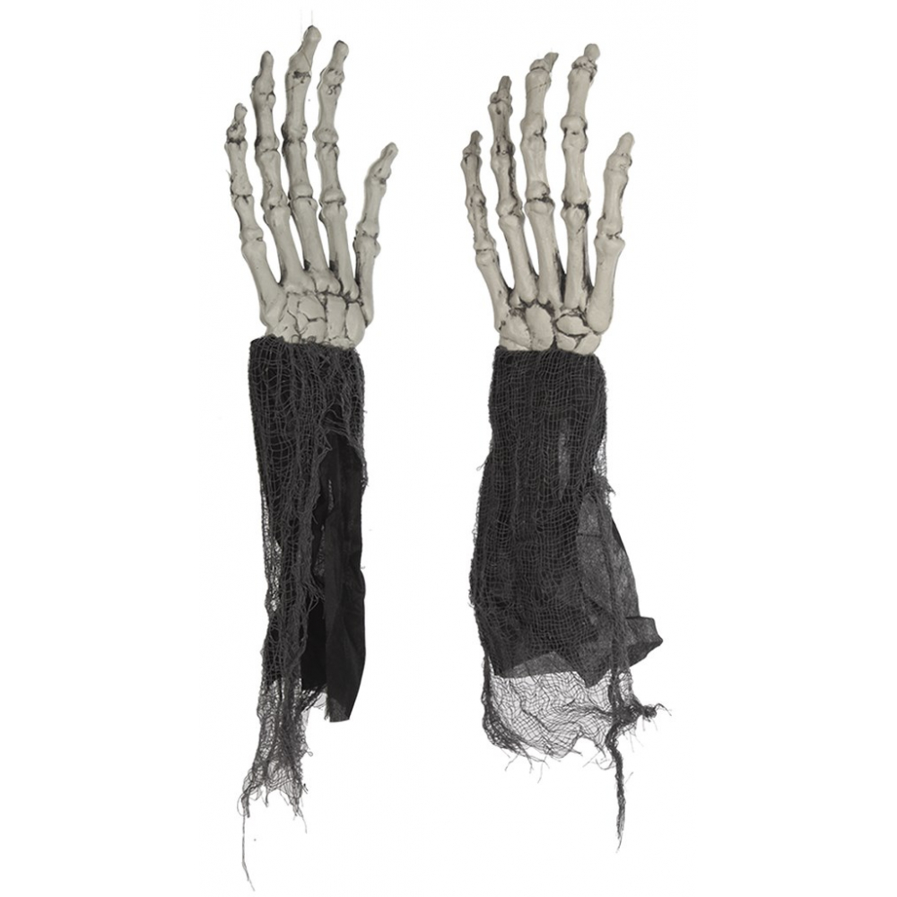Manos esqueleto pl stico 2 udes. 60x19x8