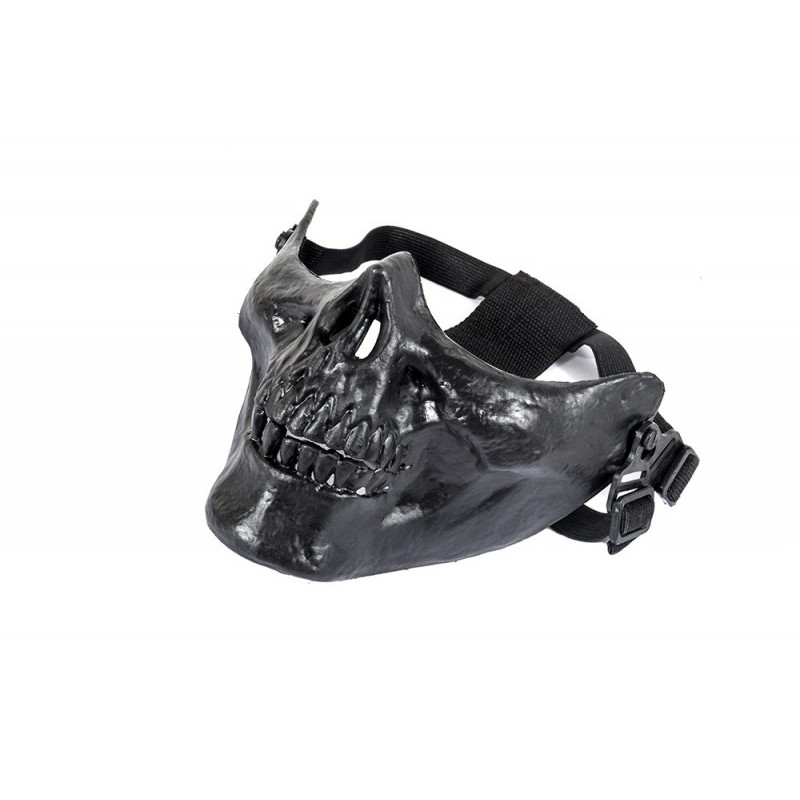 MEDIA MASCARA NEGRA CALAVERA