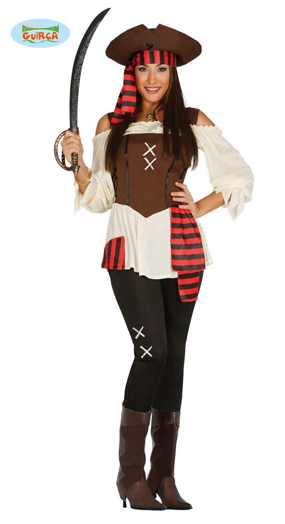 MUJER PIRATA SIETE MARES ADULTA TALLA L