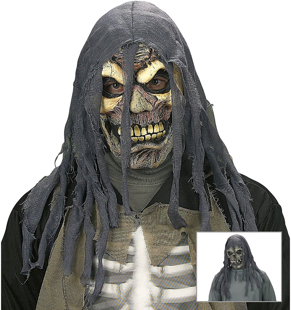 MÁSCARA TERROR CON CAPUCHA CORTADA A TIR