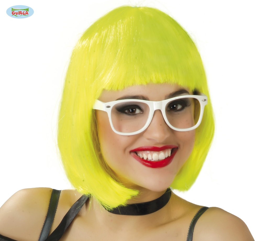 PELUCA MEDIA MELENA AMARILLA(ENVASE CAJA