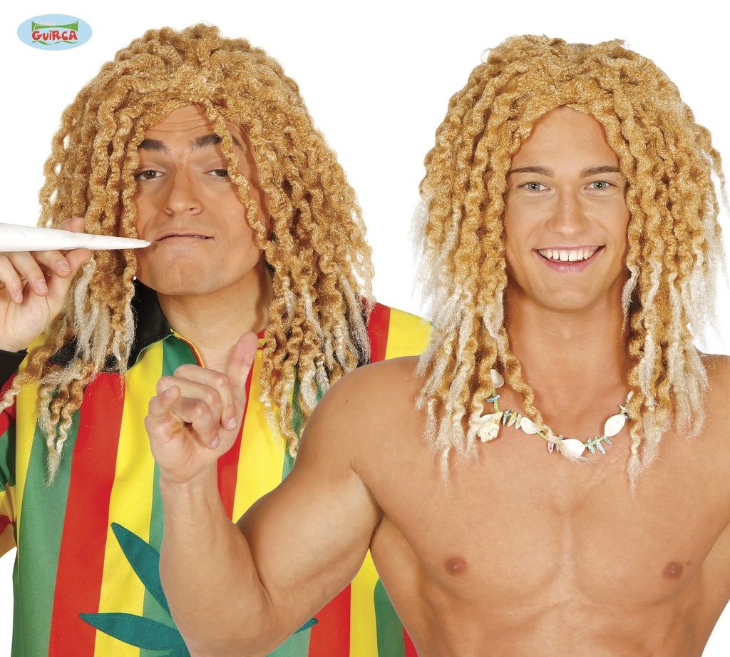 PELUCA RASTAS RUBIA(ENVASE CAJA)