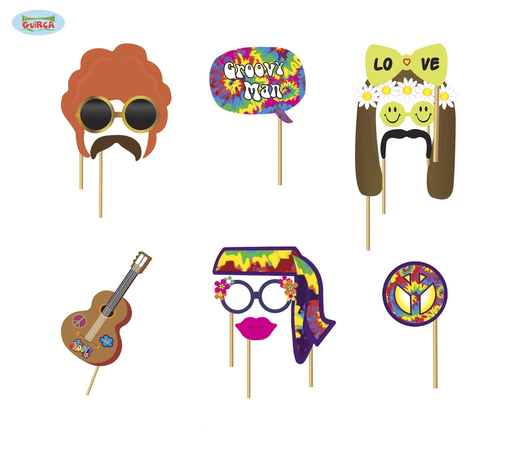 SET PHOTOCALL HIPPIE 12 PCS.