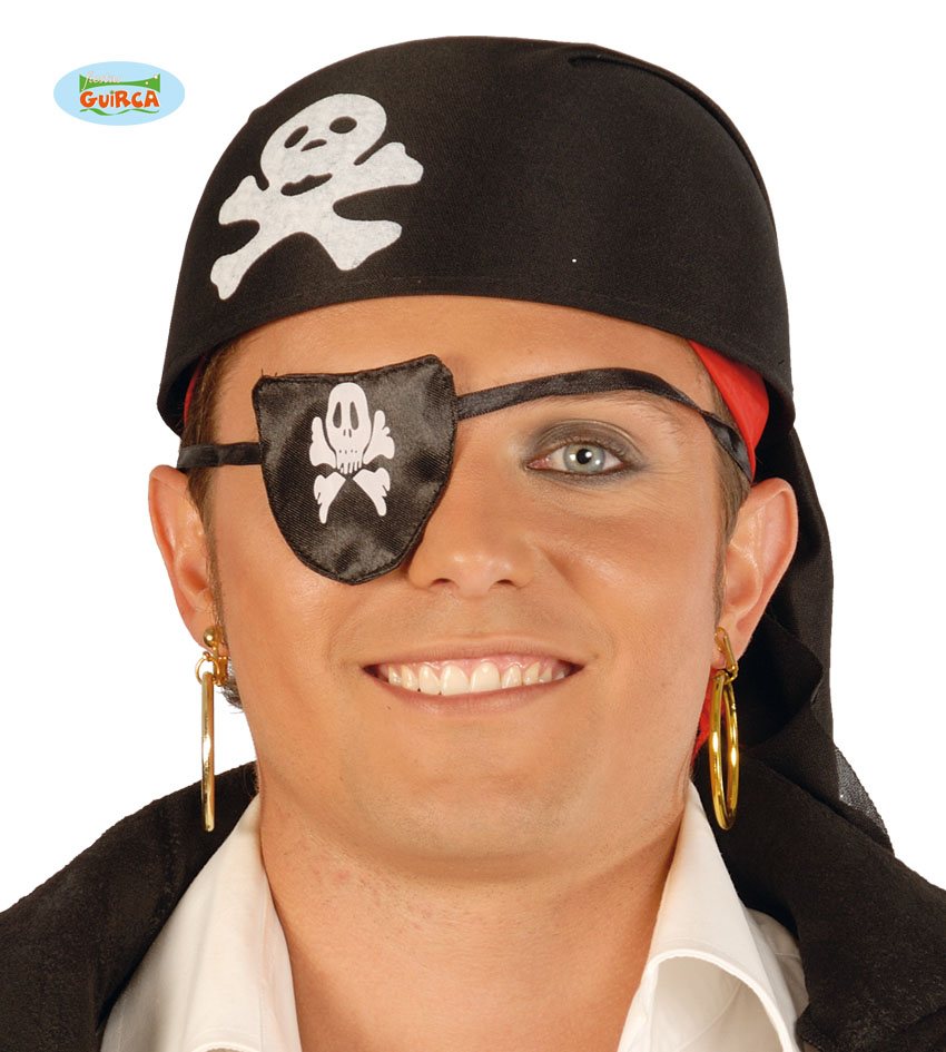 SOMBRERO PIRATA TELA NEGRO