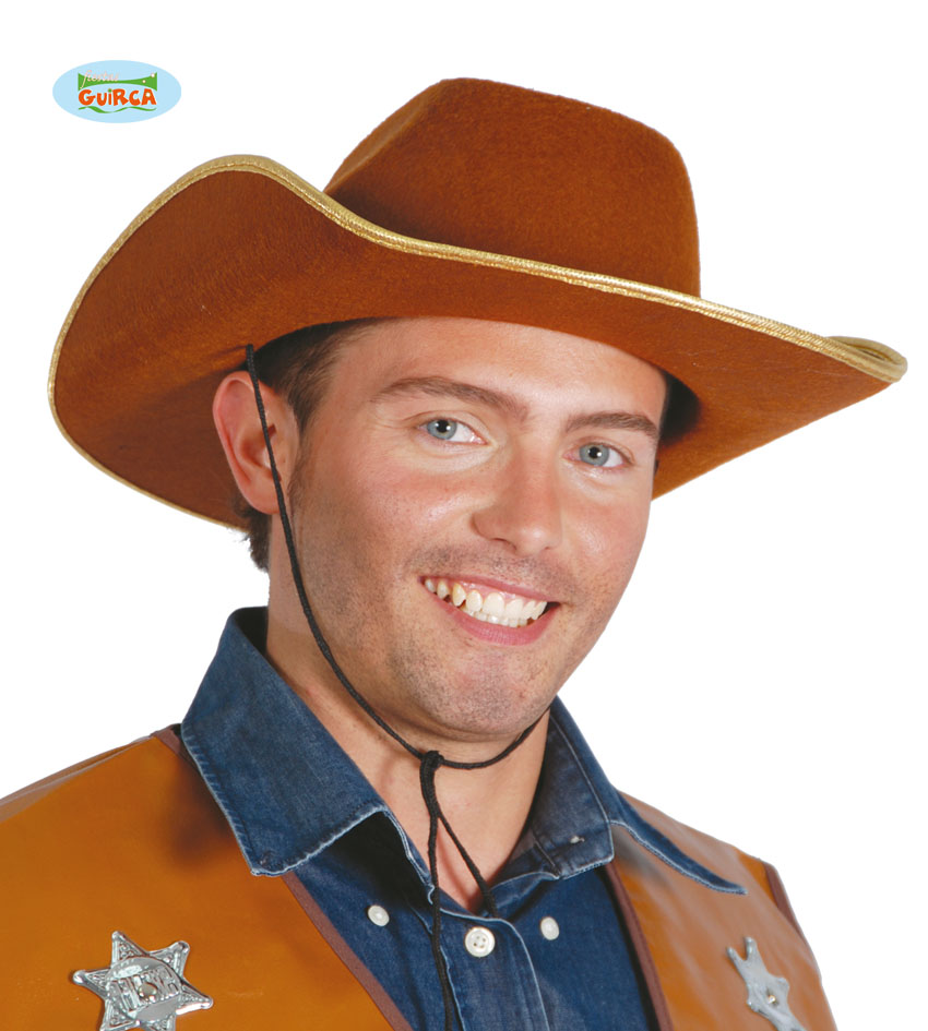 SOMBRERO VAQUERO FIELTRO MARRON