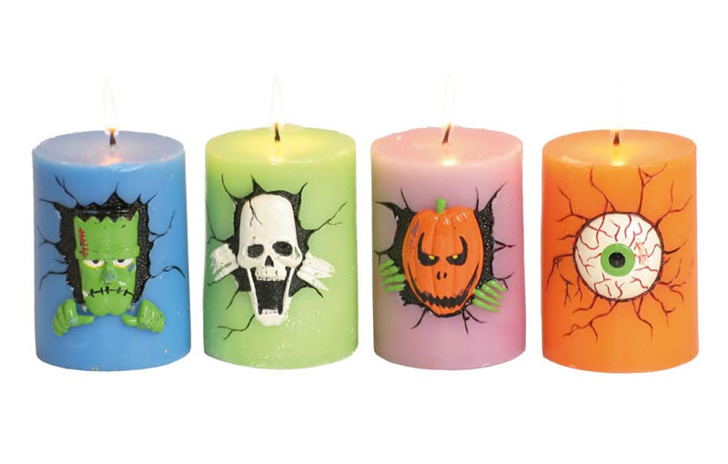 Vela Halloween 7,2 ›x10 cm. (4 modelos)
