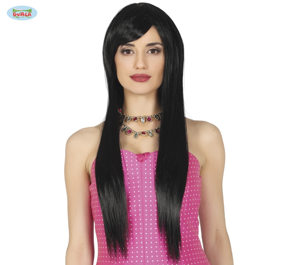 PELUCA MELENA LISA  NEGRA