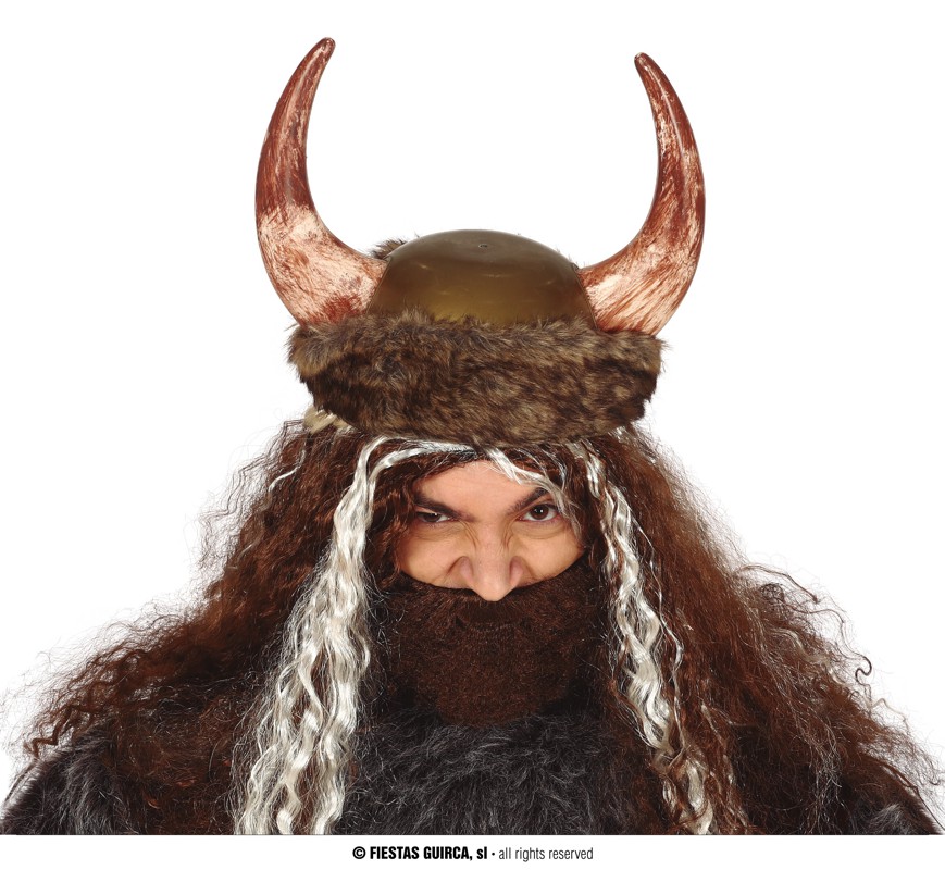 CASCO VIKINGO CON PIEL