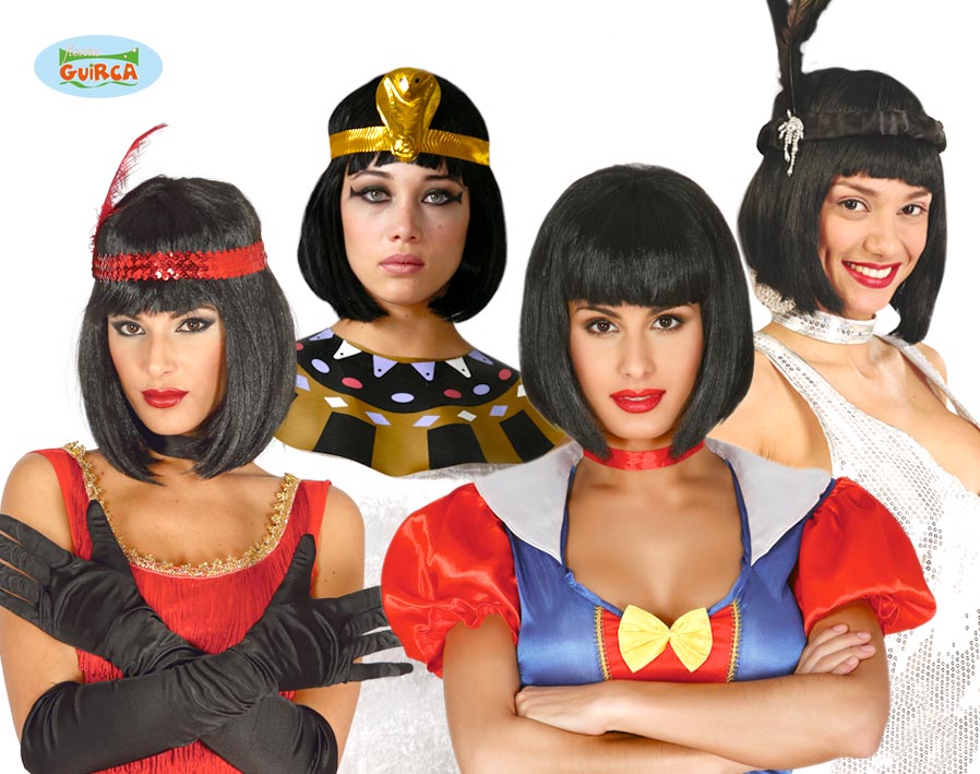 PELUCA MELENA NEGRA(ENVASE CAJA)