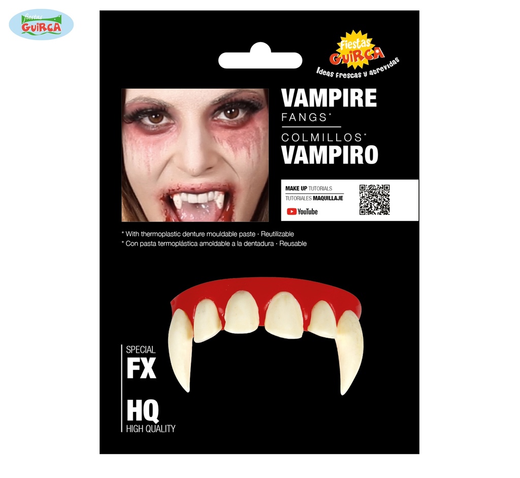 DIENTES VAMPIRO CON TERMOPLASTICA
