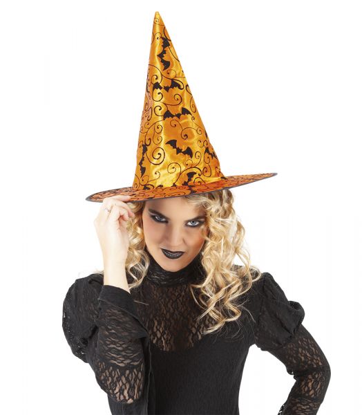 SOMBRERO BRUJA COOL NARANJA