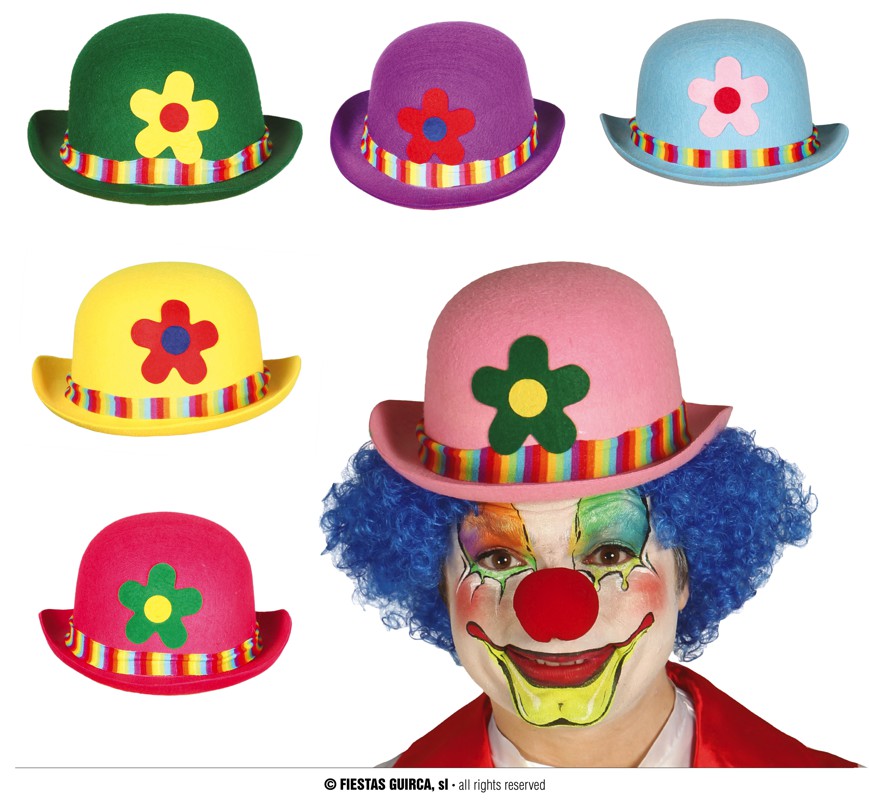 SOMBRERO BOMBIN FIELTRO PAYASO SURTIDO (copia)