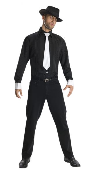 DISFRAZ CAMISA GANGSTER C/SOMBRERO Y CORB