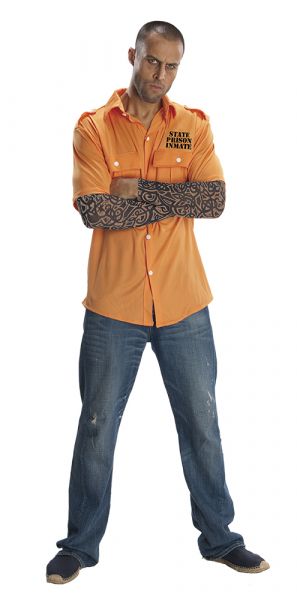 DISFRAZ CAMISA PRISIONERO CON TATTOS AD