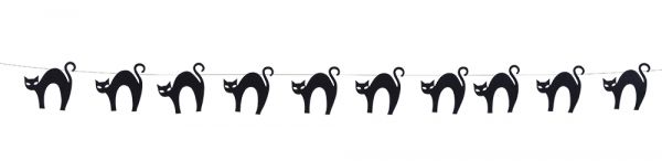 GUIRNALDA GATOS NEGROS FIELTRO 2M