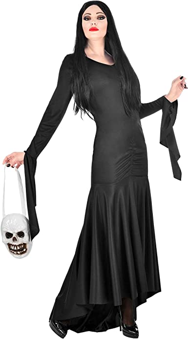 MORTICIA (VESTIDO, BOLSA, CALAVERA) M