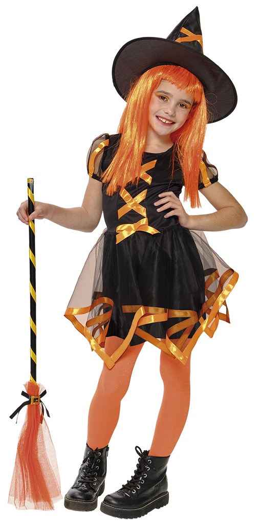 DISFRAZ BRUJA CUCA NARANJA INF talla S