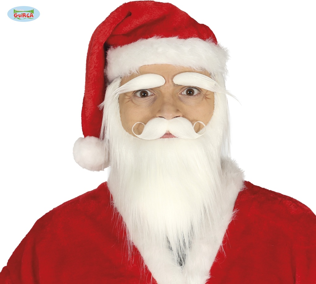 BARBA BIGOTE Y CEJAS BLANCAS