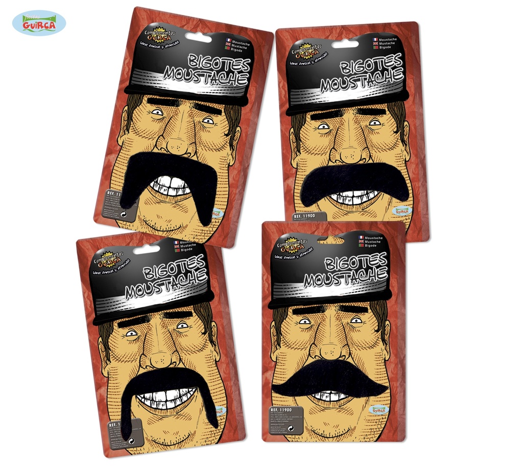 BIGOTES NEGROS SURTIDOS