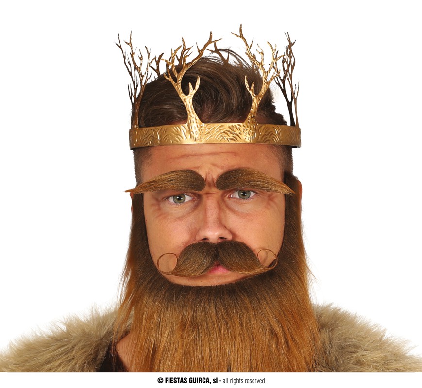 CORONA METALICA REY MEDIEVAL ORO