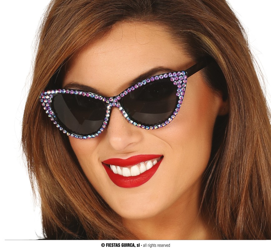 GAFAS AÑOS 50 CON BRILLANTES