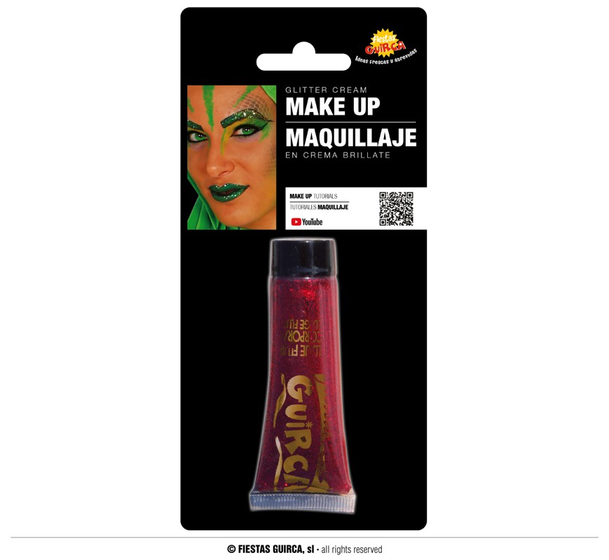 BLISTER TUBO MAQ.GLITTER  20 CC.ROJO