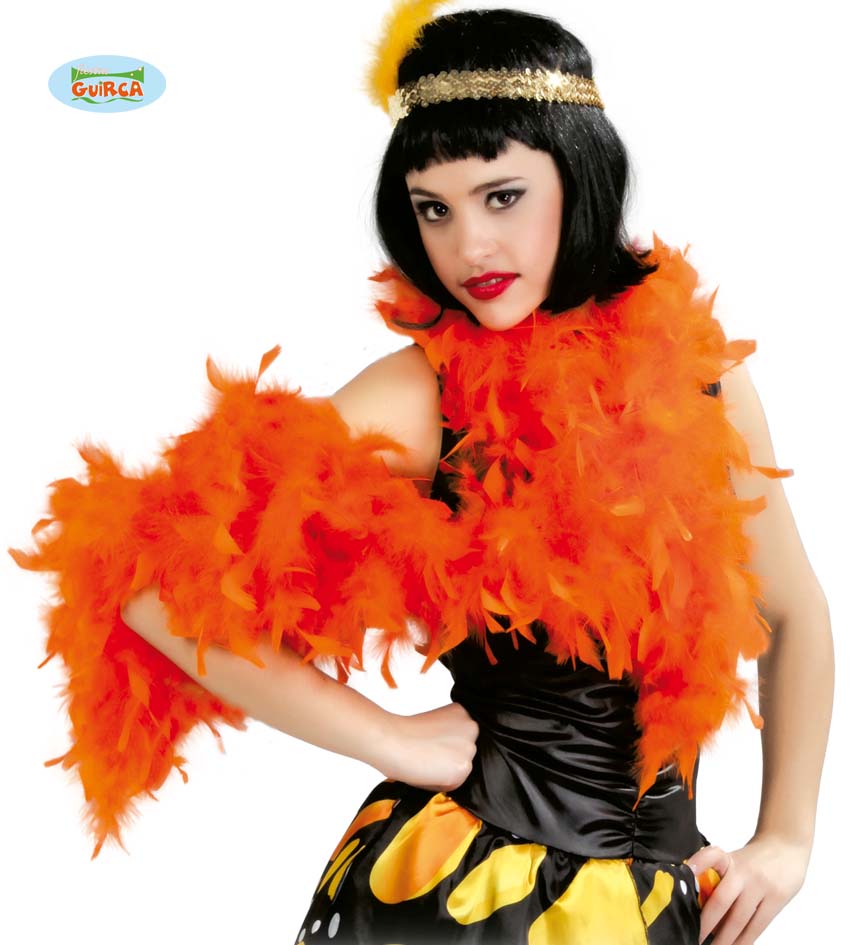 BOA PLUMA NARANJA  1,80 MTS. (40 GRAMOS)