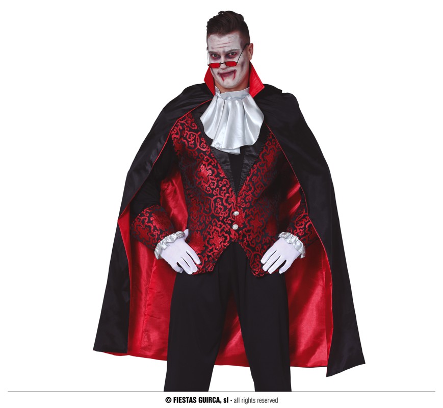 CAPA NEGRA CON FORRO ROJO 115 CMS.