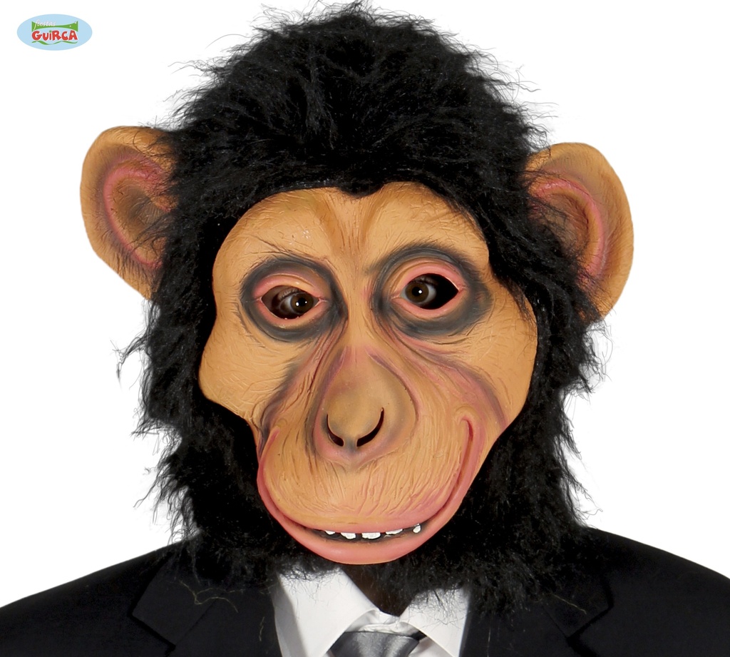 CARETA CHIMPANCE CON PELO