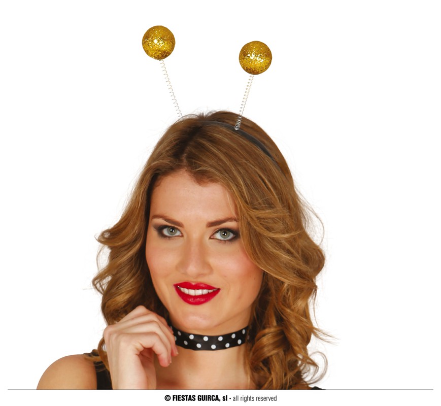 DIADEMA BOLAS ESCARCHA  PLATA/ORO