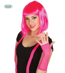 [18500] GUANTE MALLA FUCSIA NEON