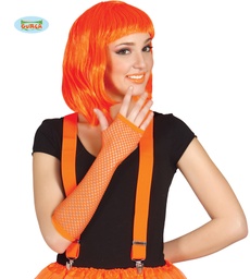[18501] GUANTE MALLA NARANJA NEON