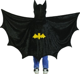 [54695] Hooded Bat Cape Black 5/6