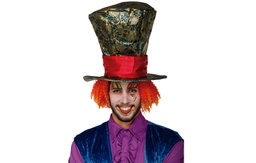 [090106-000-0000] Mega sombrero con peluca 33 cm.