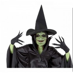 [4602W] MµSCARA BRUJA CON SOMBRERO Y PELO&quot;&quot; surt