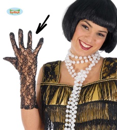 [16760] PAR DE GUANTES CALADOS NEGROS 36 CMS.