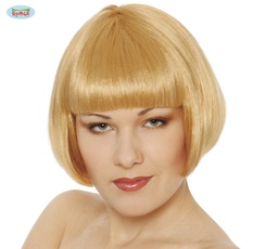 [4254] PELUCA MEDIA MELENA RUBIA(ENVASE CAJA)