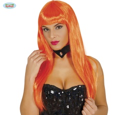 [4592] PELUCA MELENAS NARANJA(ENVASE CAJA)