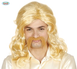 [4568] PELUCA RUBIA CON BIGOTE(ENVASE CAJA)
