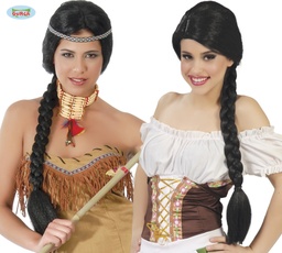 [4225] PELUCA TRENZA NEGRA (ENVASE CAJA)