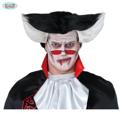 [4012] PELUCA VAMPIRO NEGRA Y BLANCA (ENVASE CA