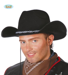 [13549] SOMBRERO VAQUERO FIELTRO NEGRO