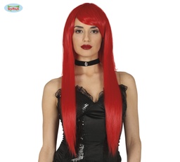[4116] PELUCA MELENA LISA ROJA