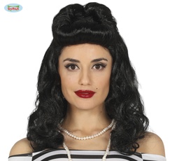 [4091] PELUCA NEGRA PIN UP GIRL EN CAJA