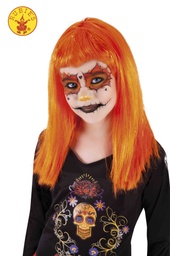[S1540] PELUCA VAMPIRESA  TRAVIESA NARANJA INF.