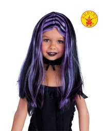 [S1512RB] PELUCA BRUJITA NEGRA CON MECHAS LILAS