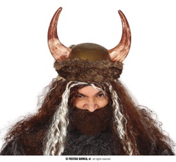 [13183] CASCO VIKINGO CON PIEL