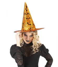 [S9020] SOMBRERO BRUJA COOL NARANJA