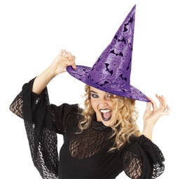 [S9021] SOMBRERO BRUJA COOL LILA